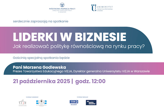 Liderki w Biznesie – spotkanie z Panią Marzeną Godlewską – Prezes Zarządu Towarzystwa Edukacyjnego Vizja, Dyrektor Generalną Uniwersytetu VIZJA w Warszawie
